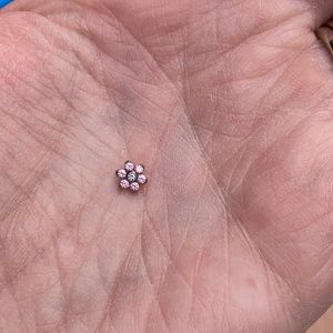 Anatometal Fuchsia Titanium CZ Flower